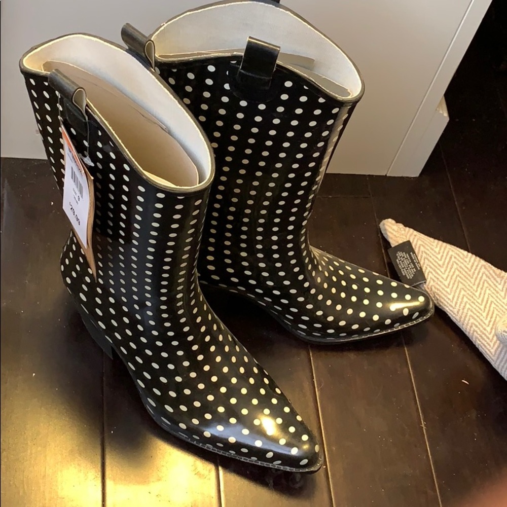 NWT Cowboy Boot Rain Boots , Bit & Bridle , 9